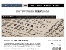 Tablet Screenshot of legacybaptistchurch.net